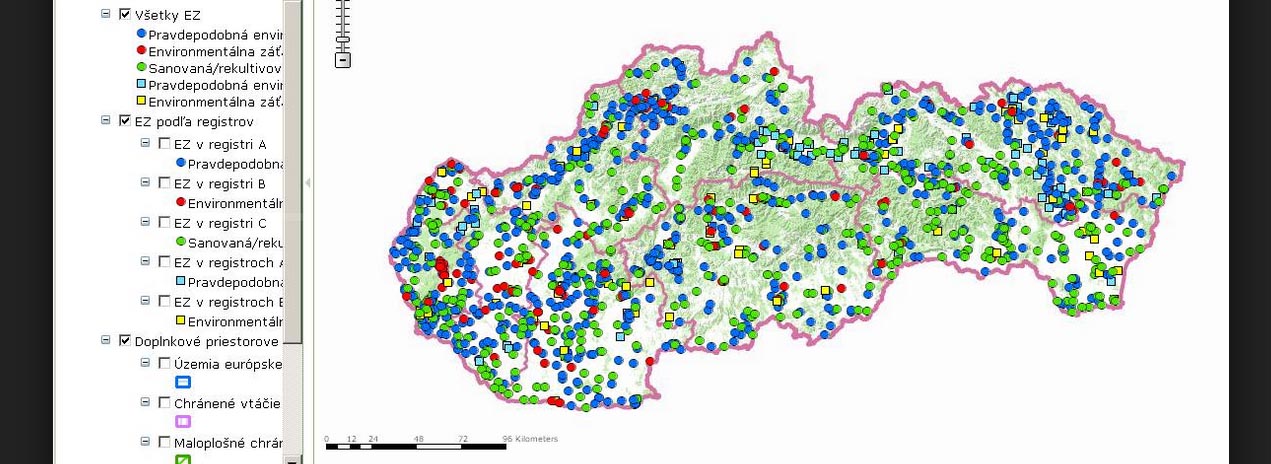 Mapa enviro za SR